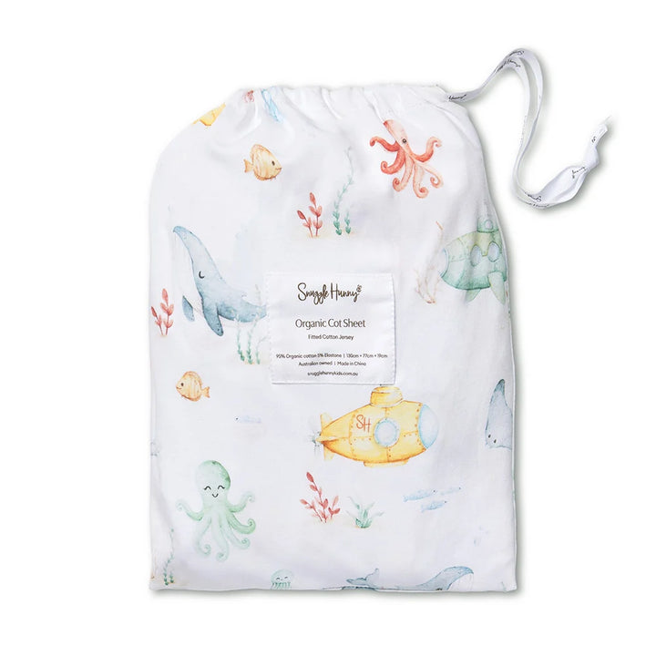 Snuggle Hunny Organic Fitted Cot Sheet - Little Subs