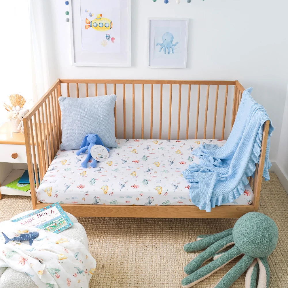 Snuggle Hunny Organic Fitted Cot Sheet - Little Subs