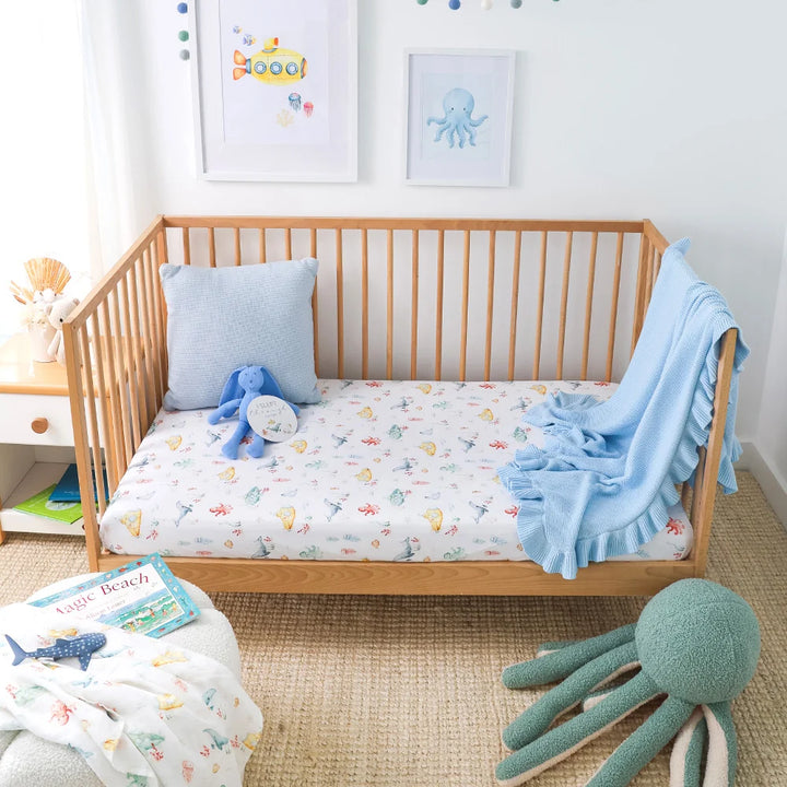 Snuggle Hunny Organic Fitted Cot Sheet - Little Subs