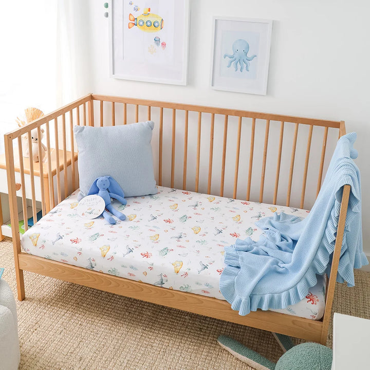 Snuggle Hunny Organic Fitted Cot Sheet - Little Subs