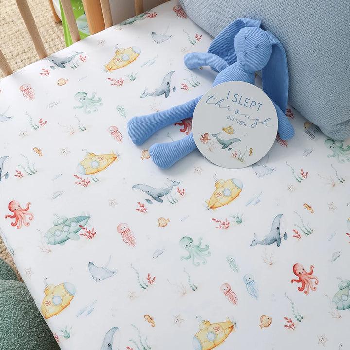 Snuggle Hunny Organic Fitted Cot Sheet - Little Subs