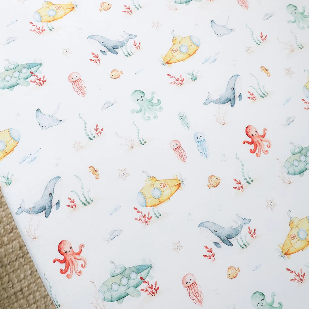 Snuggle Hunny Organic Fitted Cot Sheet - Little Subs