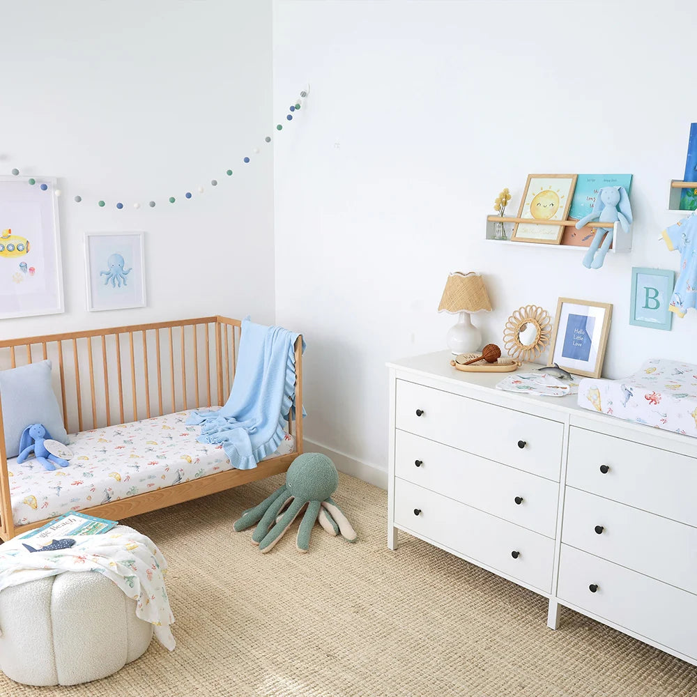 Snuggle Hunny Organic Fitted Cot Sheet - Little Subs