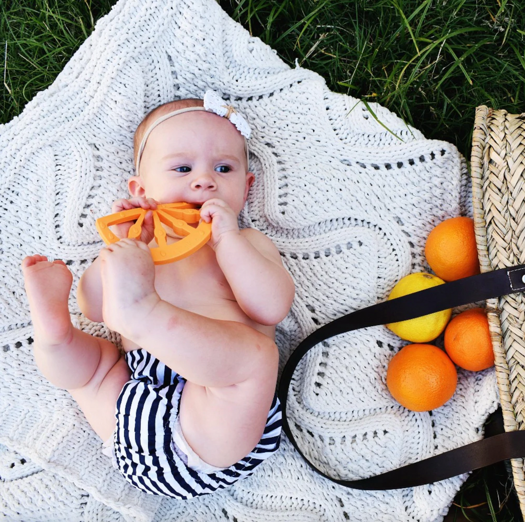 Little Woods CITRUS SILICONE TEETHER Sweet Orange