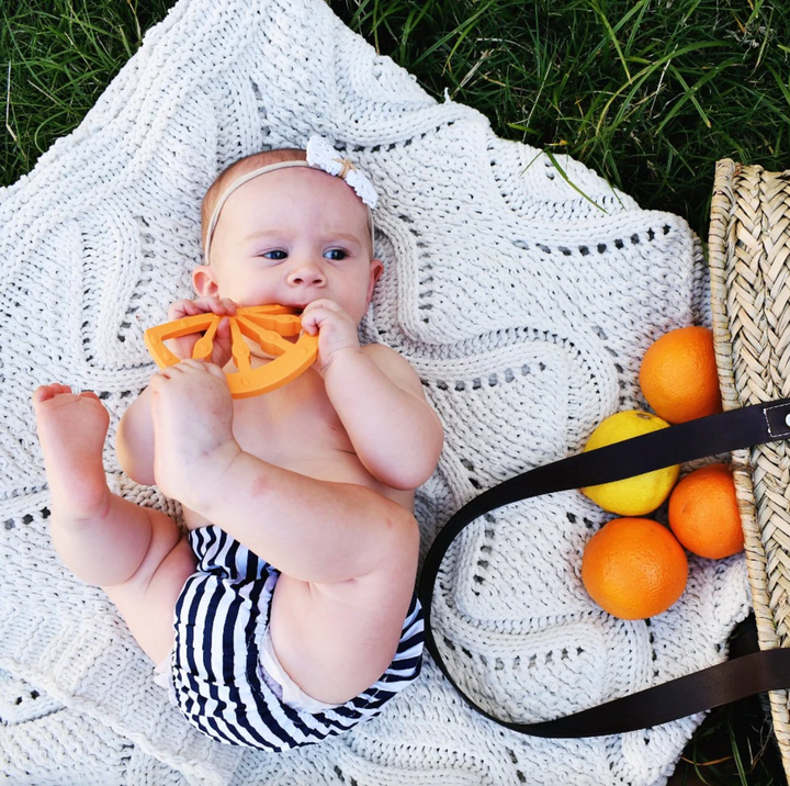 Little Woods CITRUS SILICONE TEETHER Sweet Orange