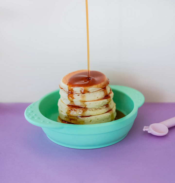 Little Woods NON-TOXIC SILICONE BOWL AND CUP SET Mint and Duck Egg Blue