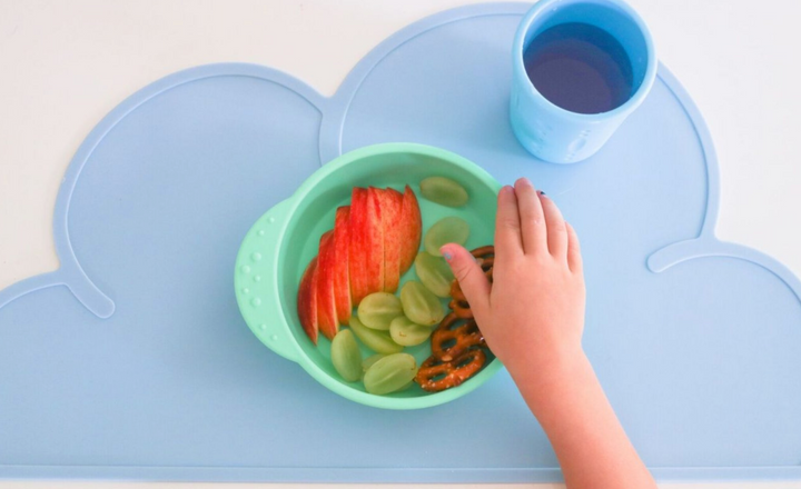 Little Woods NON-TOXIC SILICONE BOWL AND CUP SET Mint and Duck Egg Blue