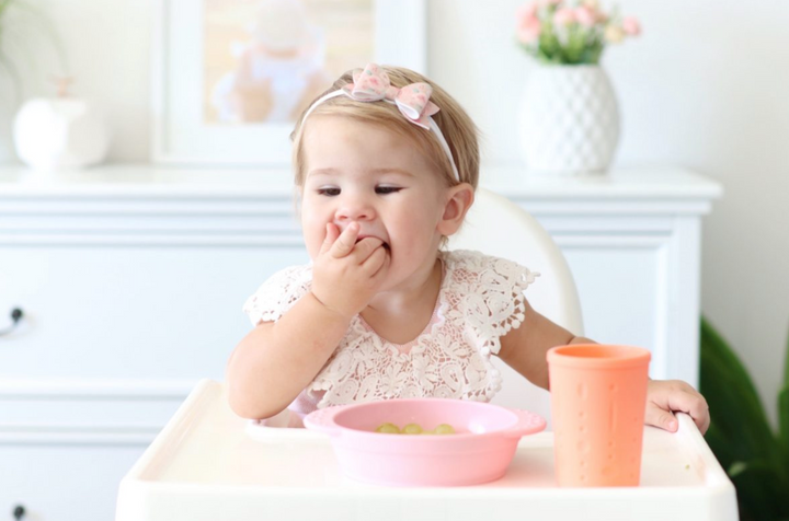 Little Woods NON-TOXIC SILICONE BOWL AND CUP SET Pink and Coral