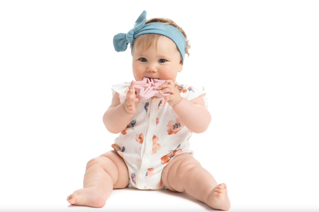 Little Woods STAR SILICONE TEETHER Marble