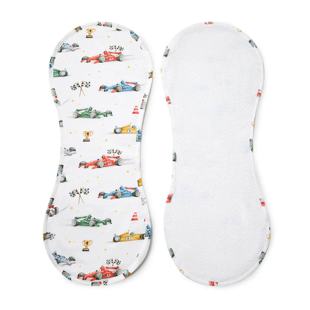 Snuggle Hunny Organic Cotton Burp Cloth - Little Racers