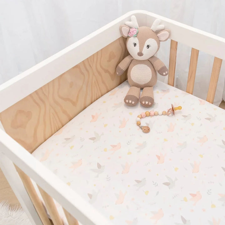 2-pack Jersey Cot Fitted Sheet - Ava/Blush Floral
