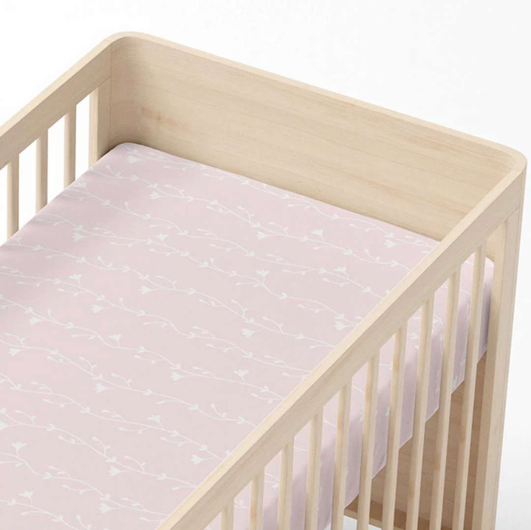 Cot Fitted sheet Floral Vine