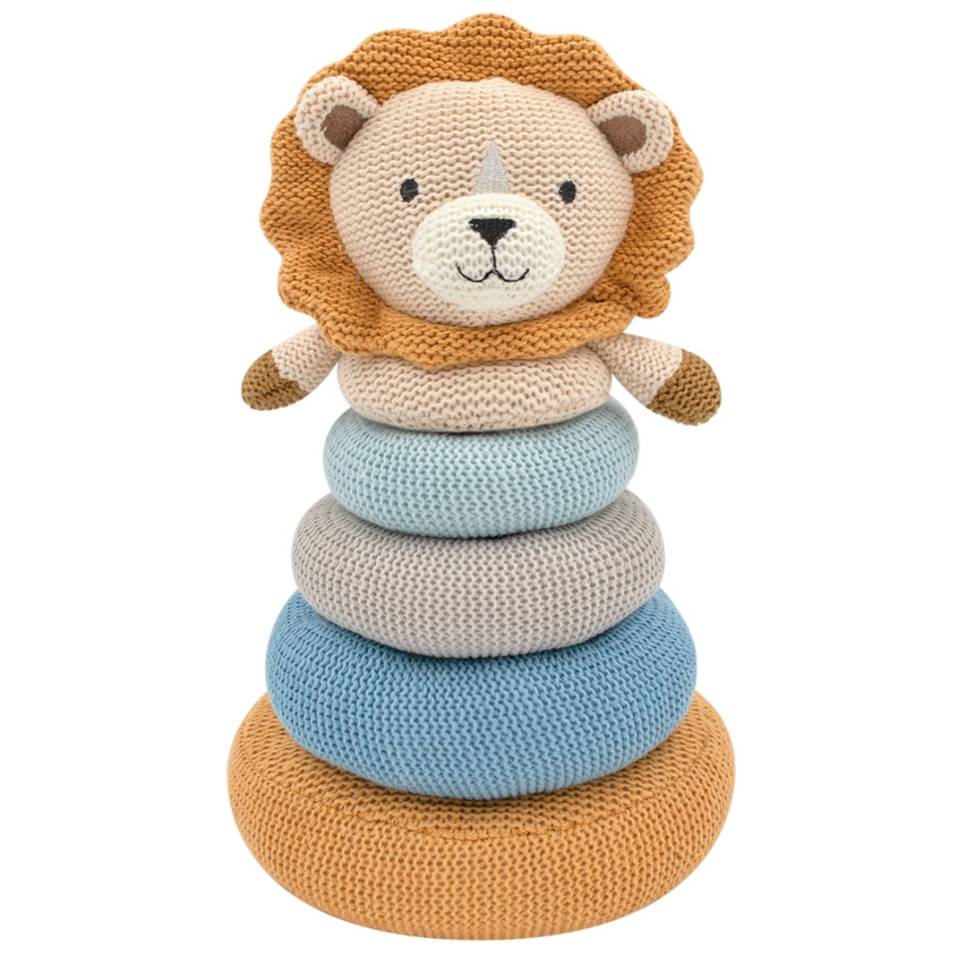 Knitted Stacking Rings-Leo the Lion