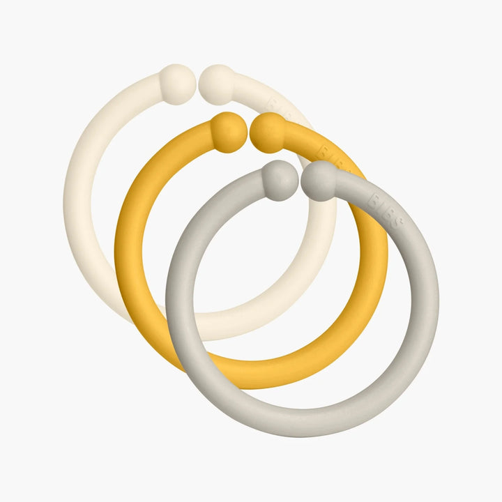 BIBS Loops(12pcs) Ivory/Honey Bee/Sand