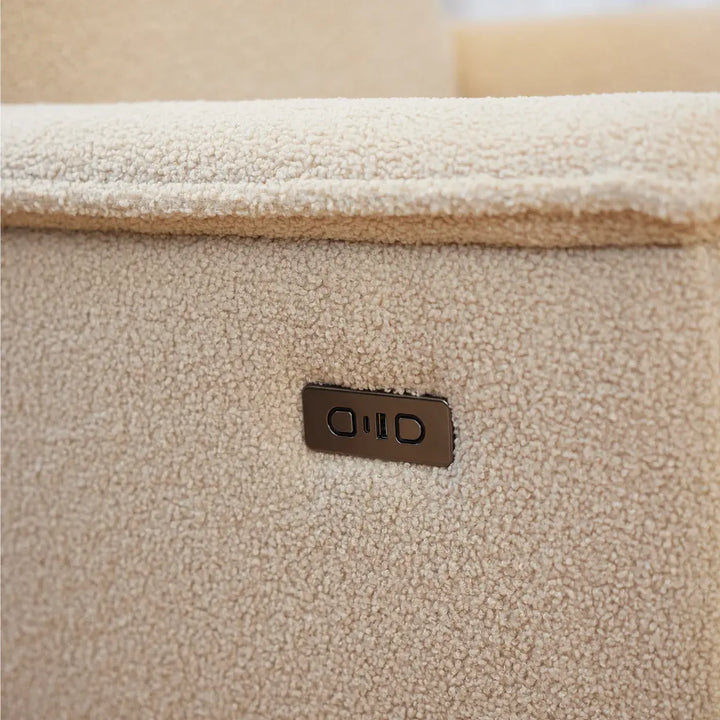Il Tutto Louie Electric Recliner Glider Nursery Chair in Taupe Teddy