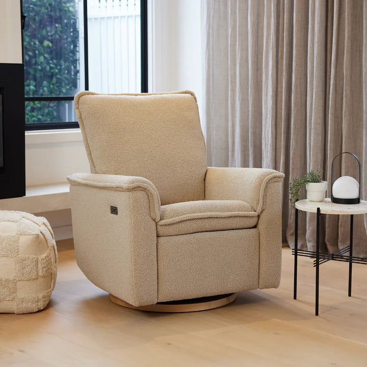 Il Tutto Louie Electric Recliner Glider Nursery Chair in Taupe Teddy