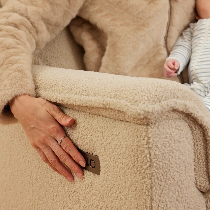 Il Tutto Louie Electric Recliner Glider Nursery Chair in Taupe Teddy