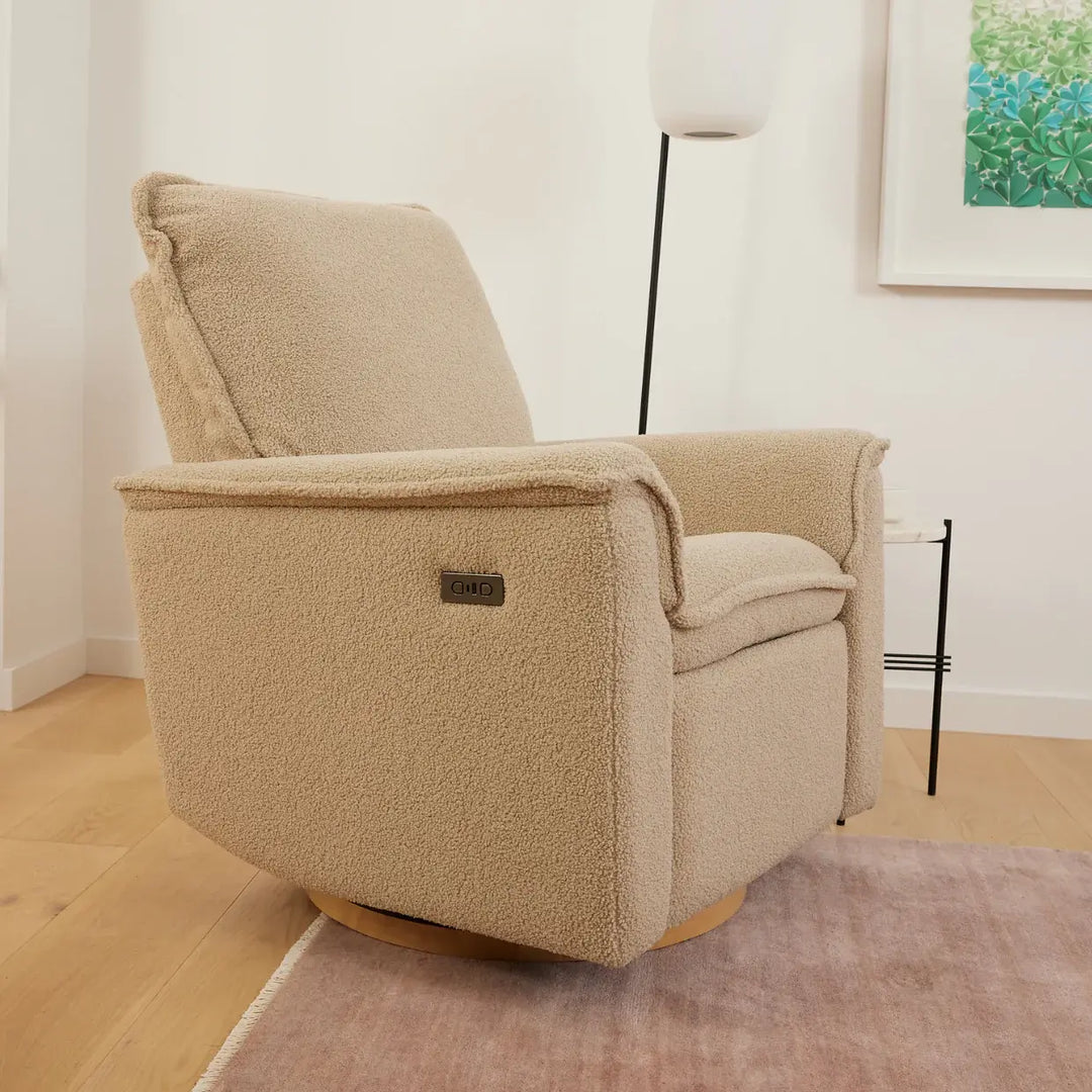 Il Tutto Louie Electric Recliner Glider Nursery Chair in Taupe Teddy