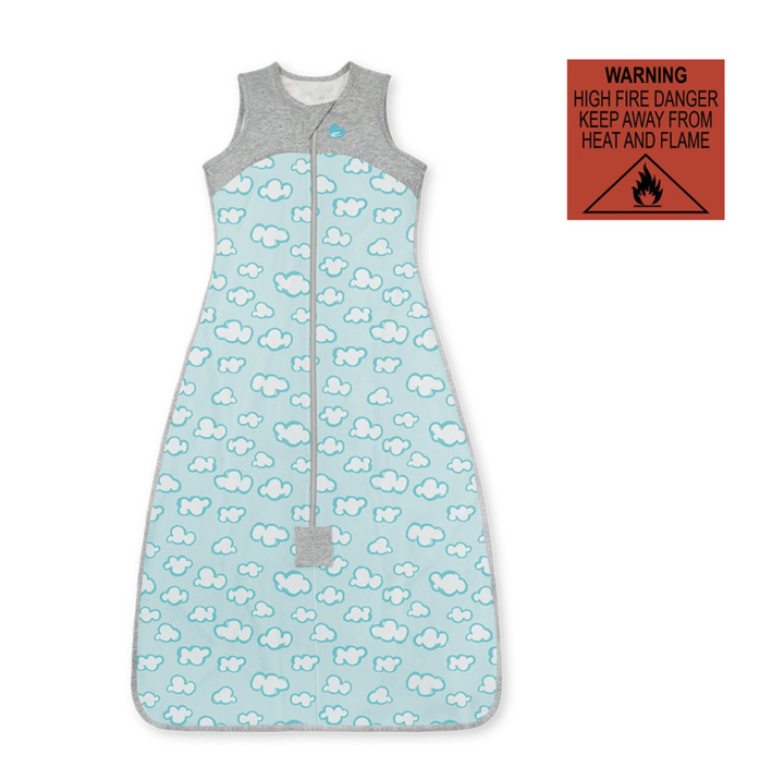 Organic Sleep Bag Lite 0.2 TOG-Turquoise Clouds