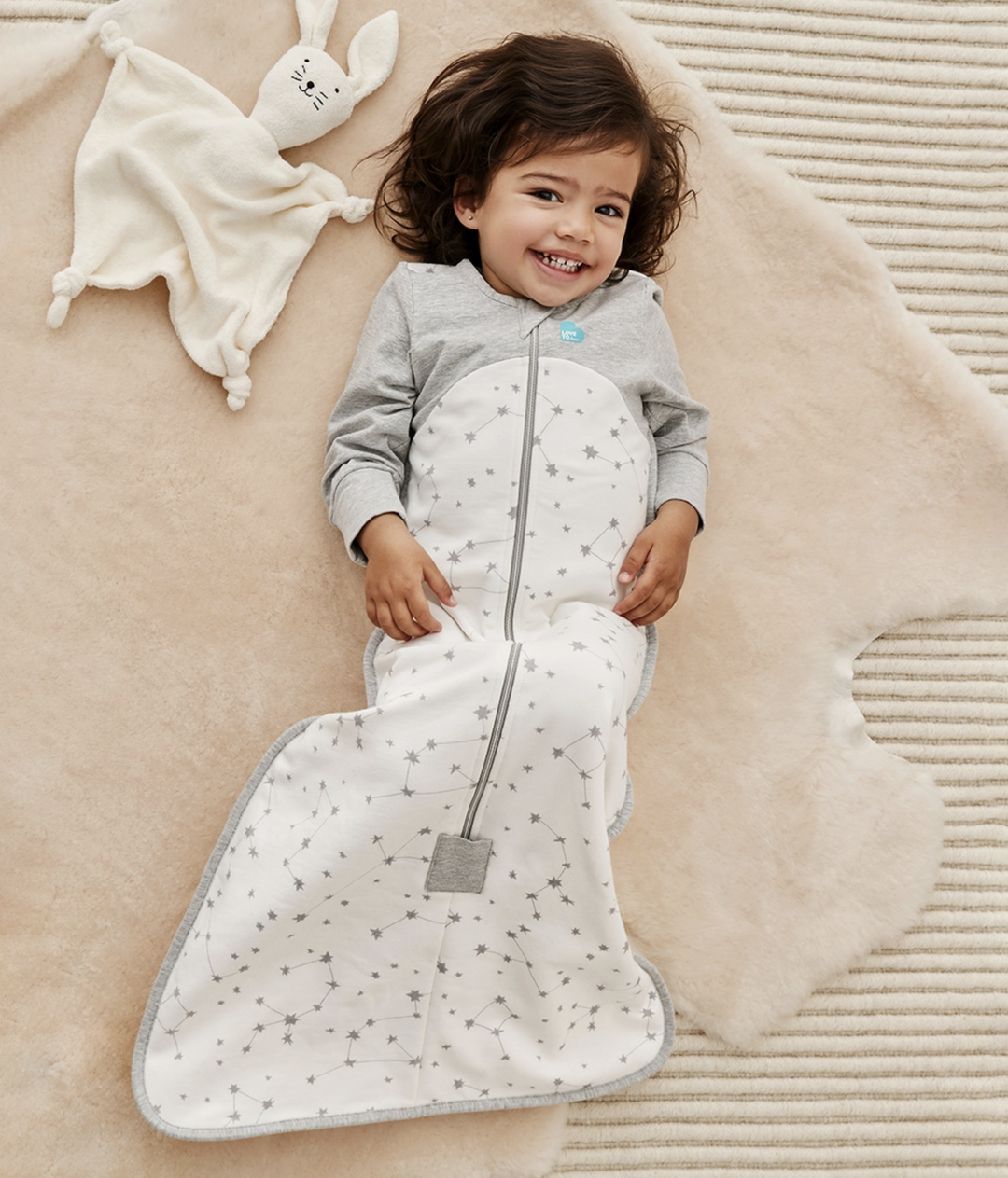 Sleep Bag Organic 1.0 TOG-White Stellar(LONG SLEEVE)