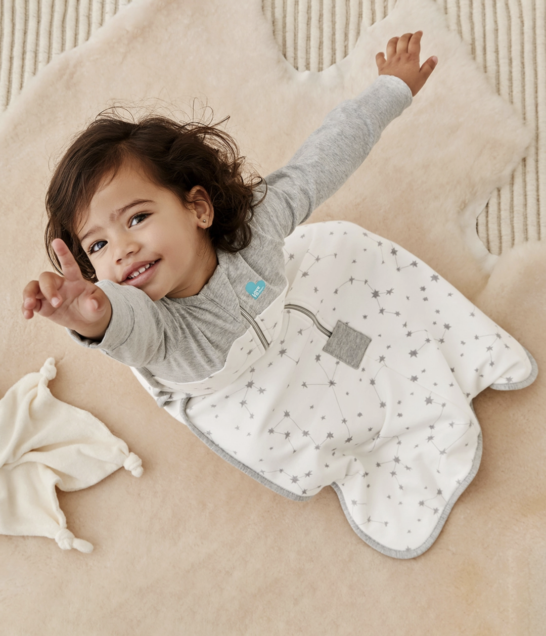 Sleep Bag Organic 1.0 TOG-White Stellar(LONG SLEEVE)