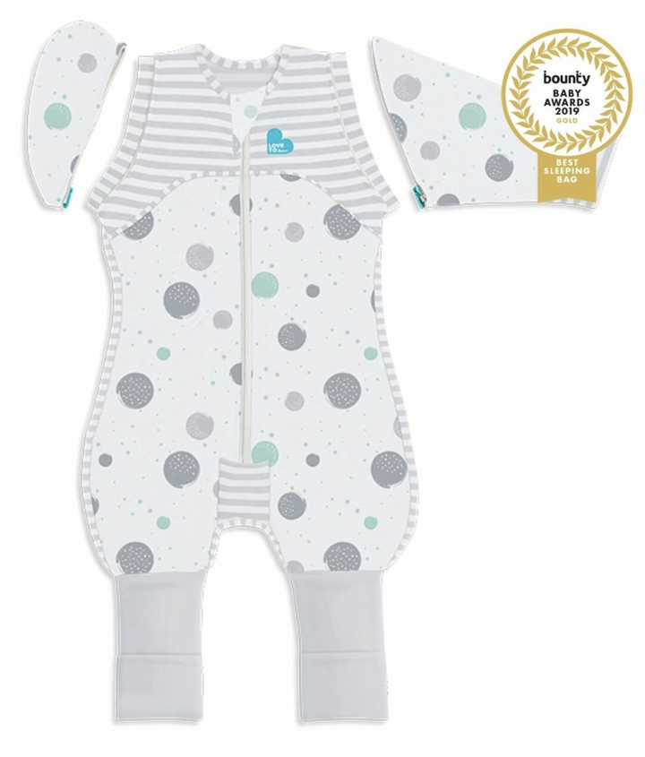 SWADDLE UP™ Transition Suit 0.2 T-White-Multi Spots