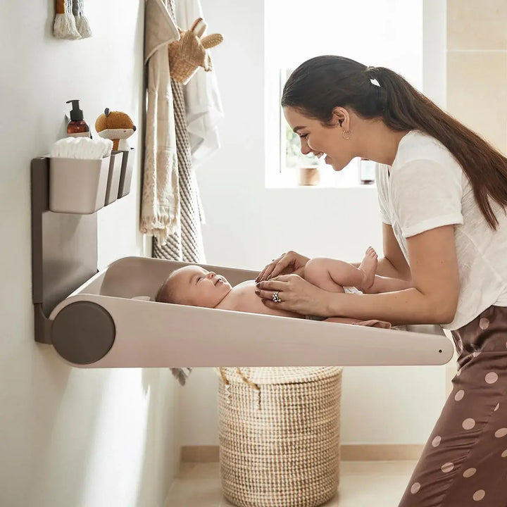 Leander Wally wall-mounted changing table-Cappuccino