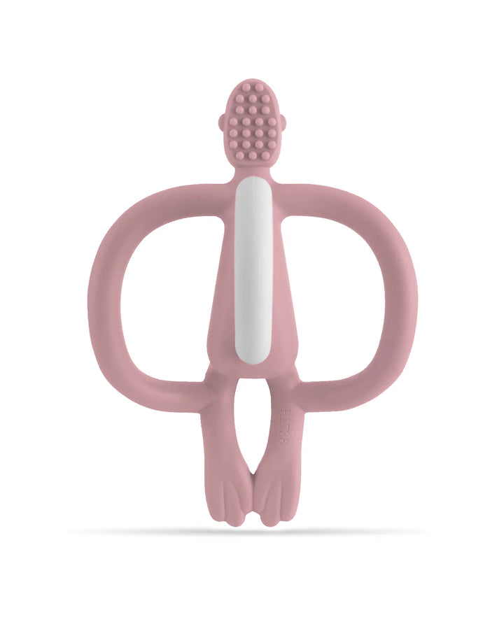 Matchstick Monkey Teething Toy and Gel Applicator-Dusty Pink