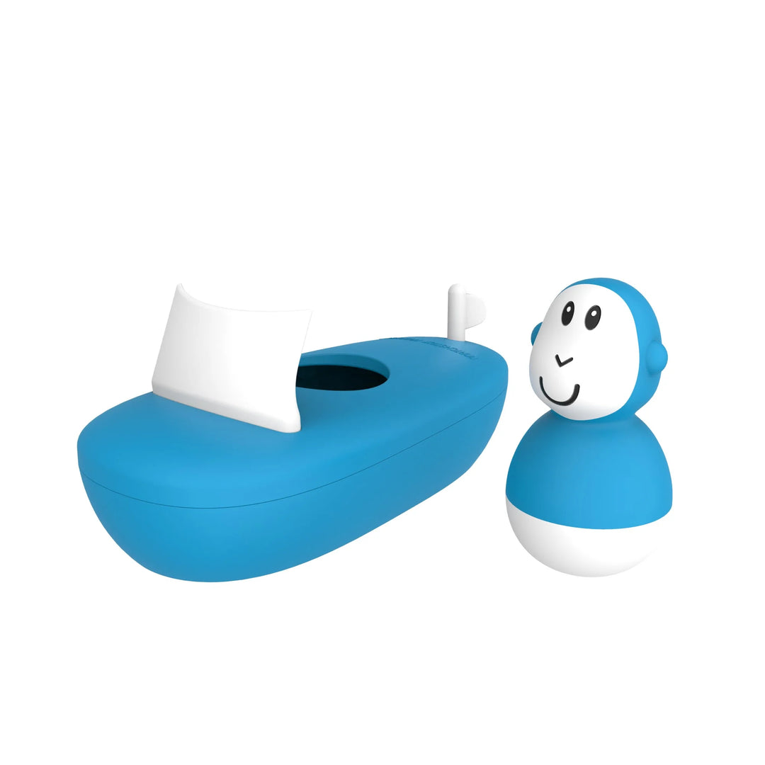 Matchstick Monkey Boat Set - Blue