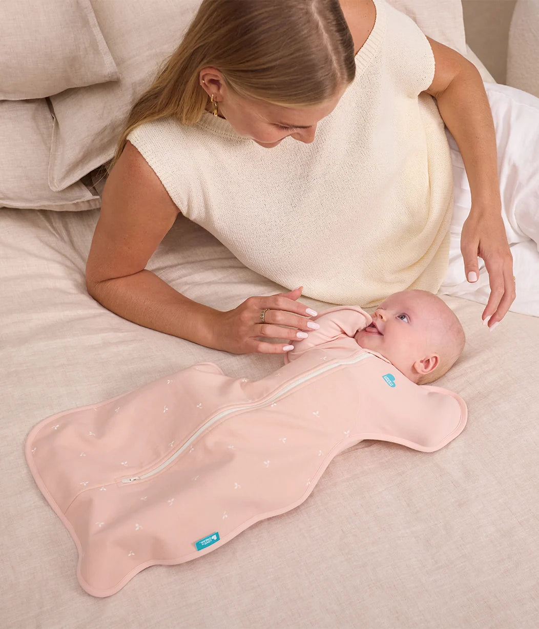 Swaddle Up 1.5Tog Cotton Fleece - Blush Twigs