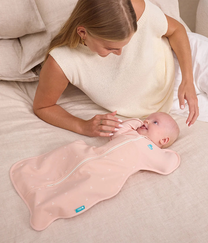 Swaddle Up 1.5Tog Cotton Fleece - Blush Twigs