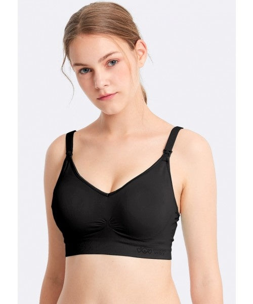 Mamaway Ultra Light Antibacterial  Seamless Bra - Black