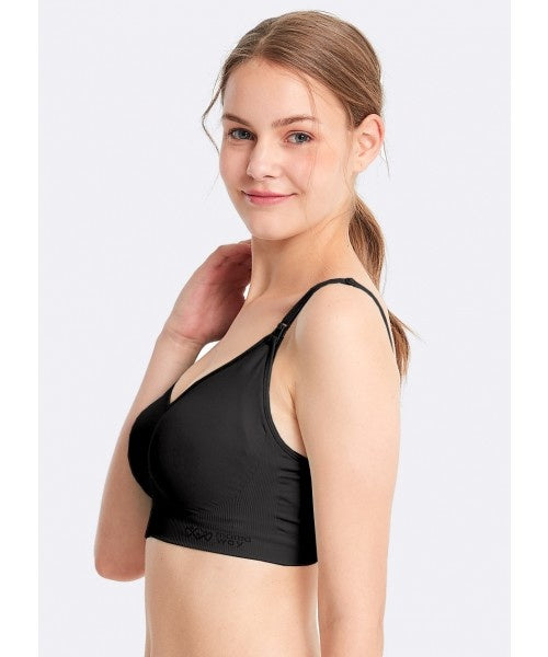 Mamaway Ultra Light Antibacterial  Seamless Bra - Black