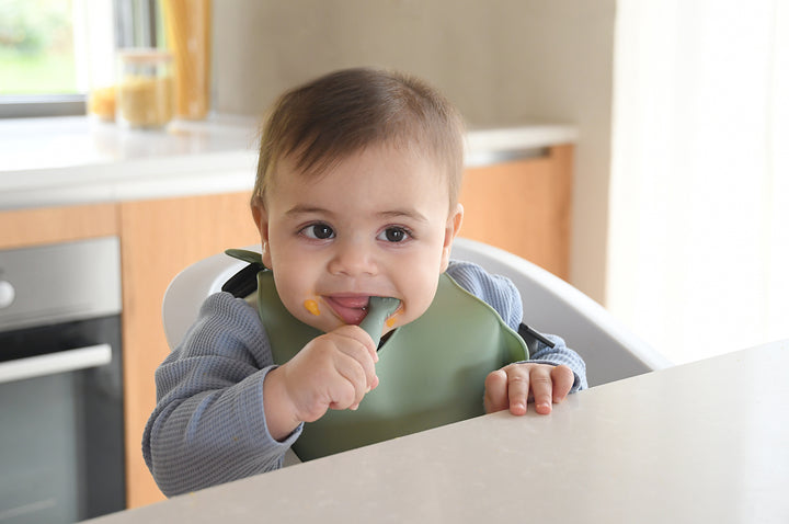 Beaba Silicone Pre-Spoons 2 Pack - Sage Green/Velvet Grey