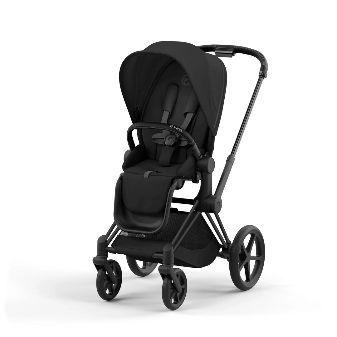 Cybex Priam Pram 2022 Matt Black Chassis+Seat Pack Sepia Black