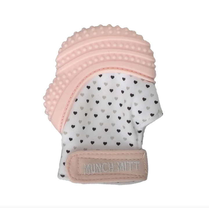 Malarkey Kids Munch Mitt Teething Mitten Pastel Pink