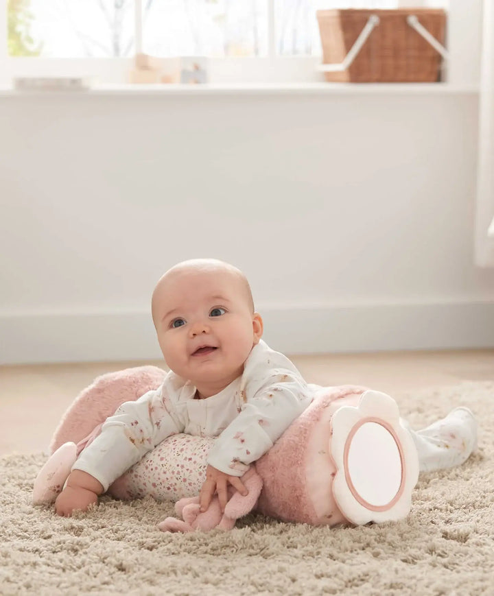 Mamas & Papas Welcome to the World Bunny Tummy Time Roll - Pink