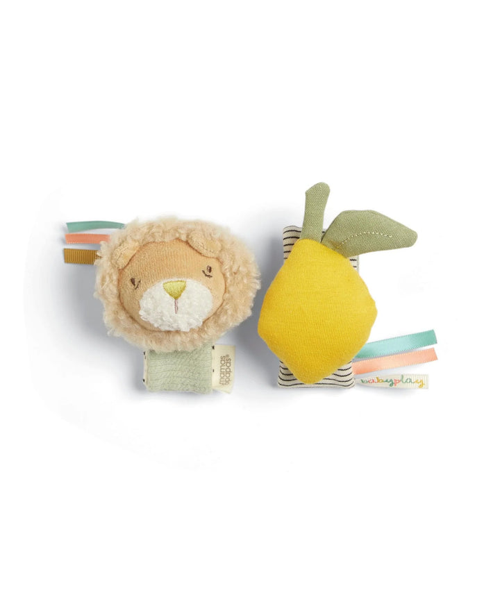 Mamas & Papas Wrist Rattles - Lion/Lemon (2 Pack)