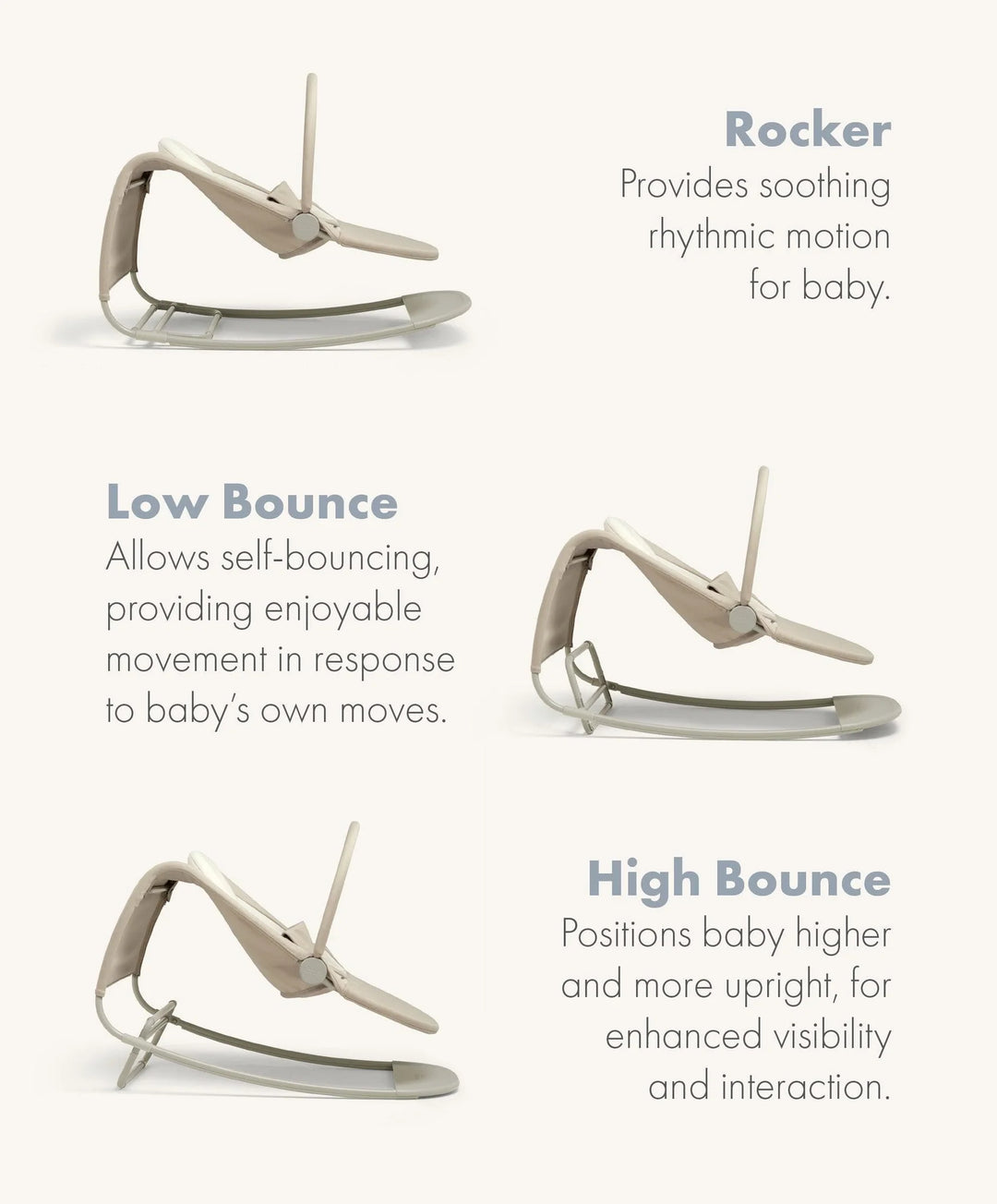 Mamas & Papas Tempo 3-in-1 Rocker/Bouncer - Sand