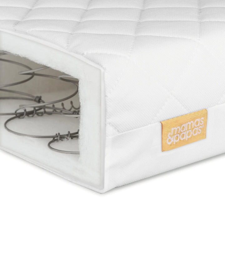 Mamas&Papas Harwell 4 Piece Set with Cotbed, Mattress, Fitted Sheets & Mattress Protector - Cashmere