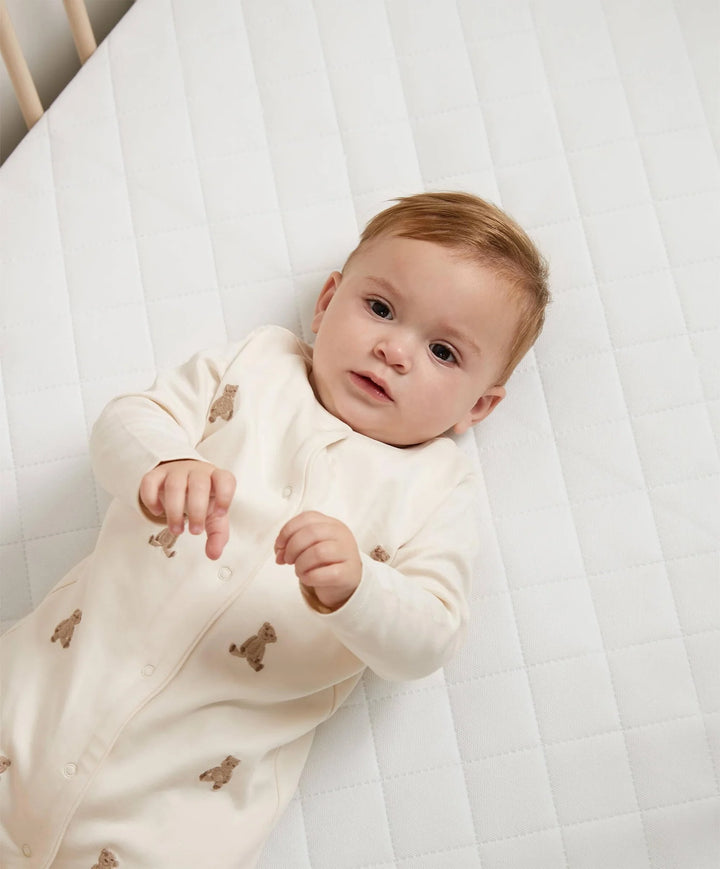 Mamas&Papas Harwell 4 Piece Set with Cotbed, Mattress, Fitted Sheets & Mattress Protector - Cashmere