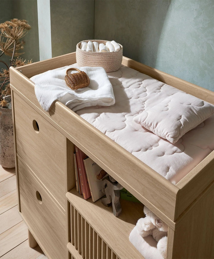 Mamas & Papas Oska NARROW 2 Drawer Dresser Changer - Oak