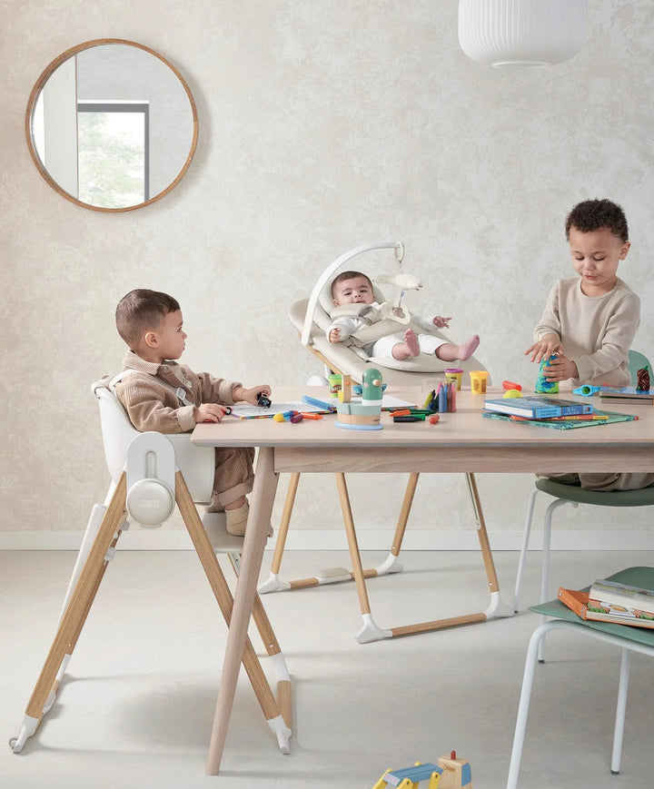 Mamas & Papas Eno Highchair, Bouncer & Cushion Complete bundle - Cashmere