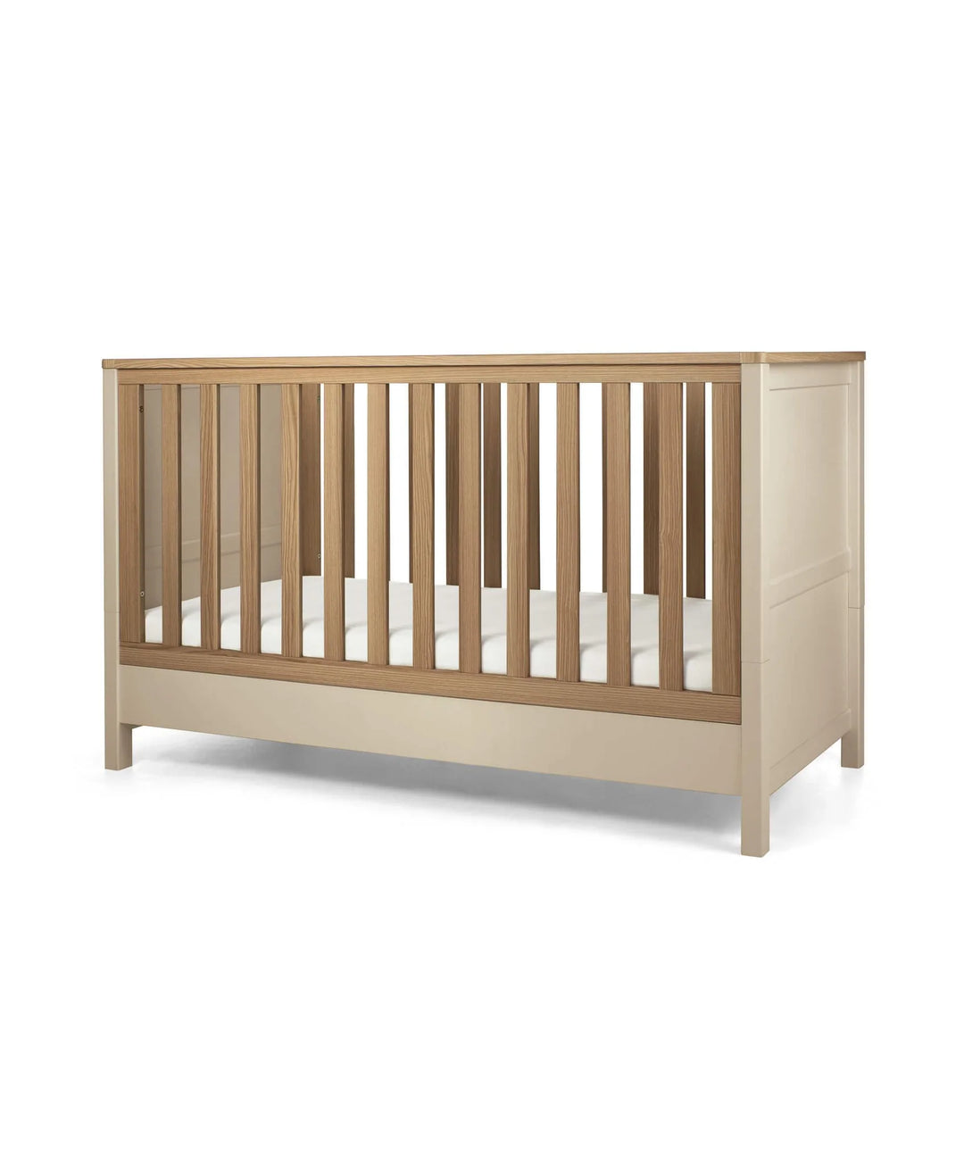 Mamas&Papas Harwell 4 Piece Set with Cotbed, Mattress, Fitted Sheets & Mattress Protector - Cashmere