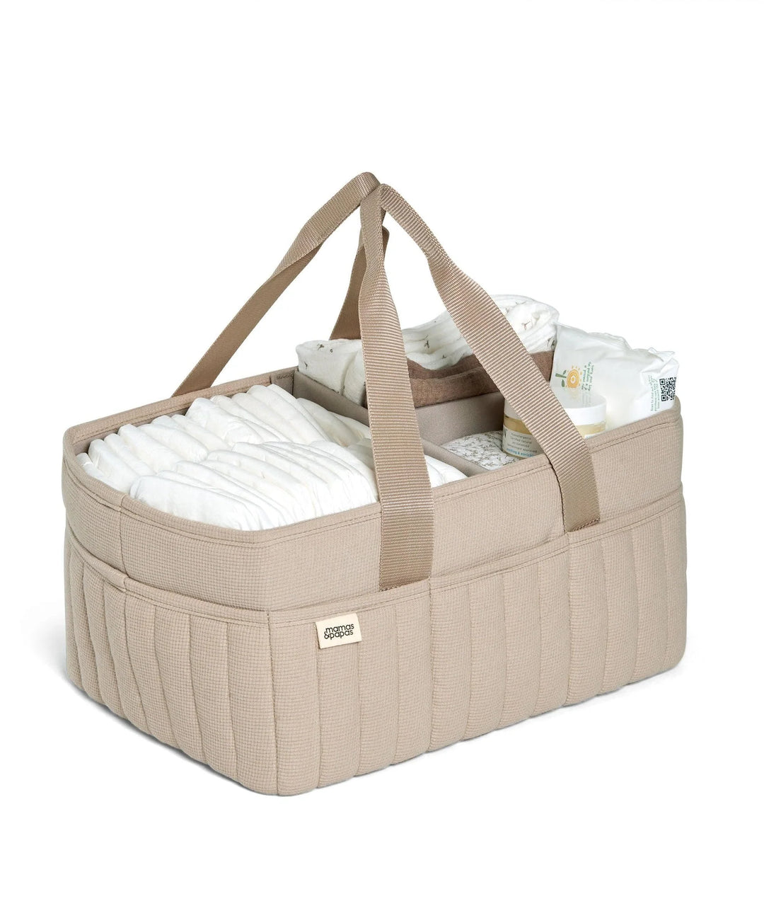 Mamas & Papas Nappy Caddy- Neutral waffle