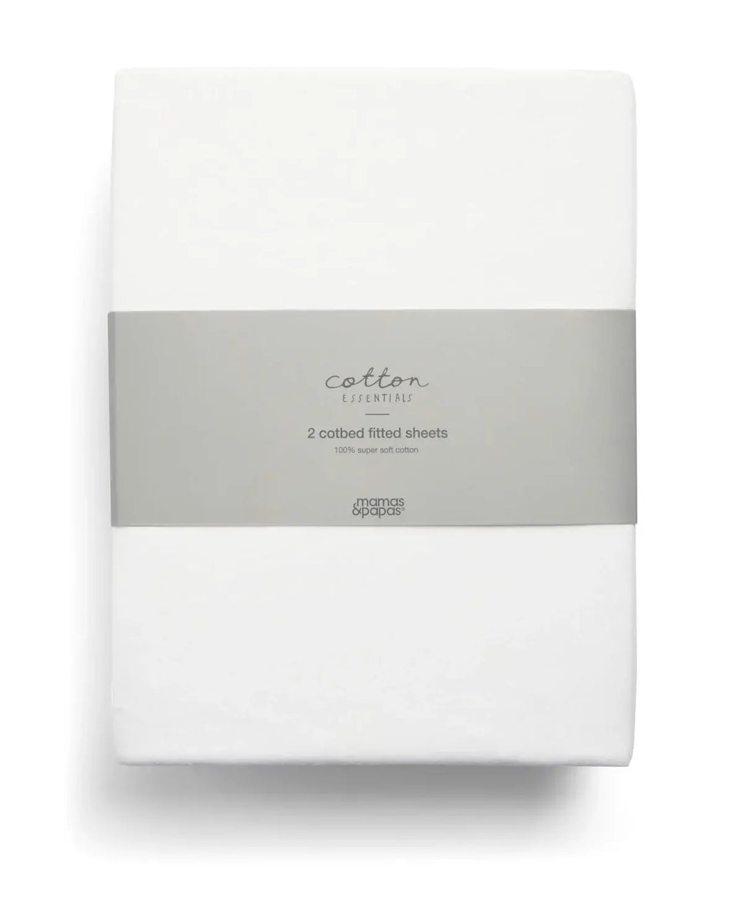 Mamas & Papas Cot Fitted Sheet Set 2 pk - White (Dimensions: 142 x 70 x 19cm)