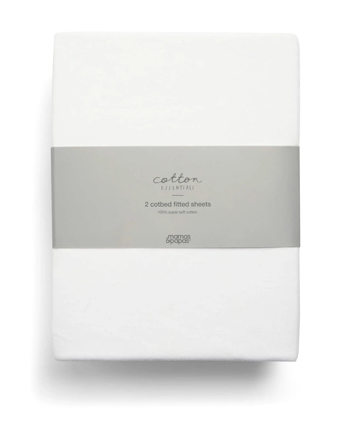 Mamas&Papas Harwell 4 Piece Set with Cotbed, Mattress, Fitted Sheets & Mattress Protector - Cashmere