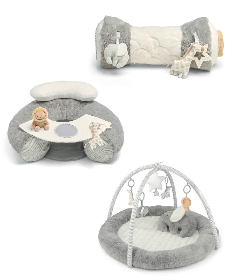 Mamas & Papas Playmat Bundle (3 Pieces) - Welcome to the World Grey