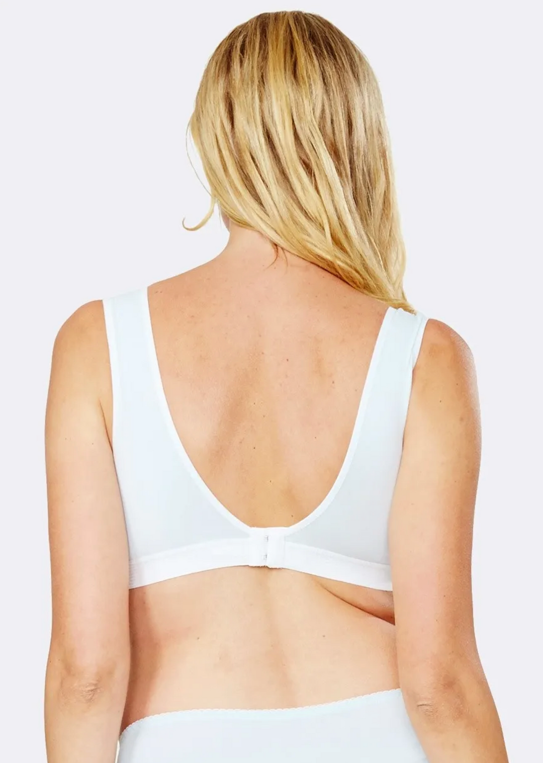 Mamaway Antibacterial Crossover Sleeping & Nursing Bra With Cups-Blue