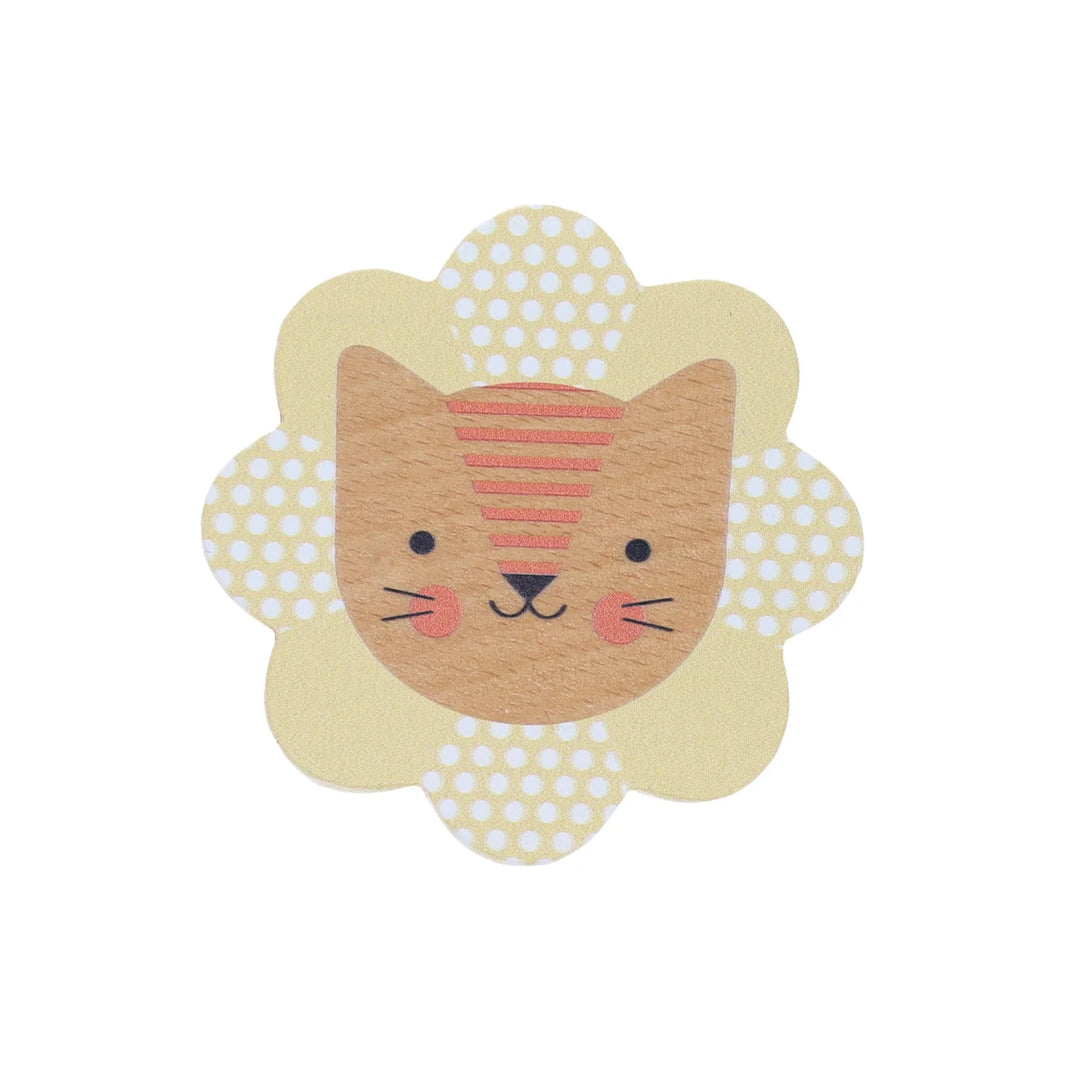 Petit Collage Lion Rattle Multi-Coloured